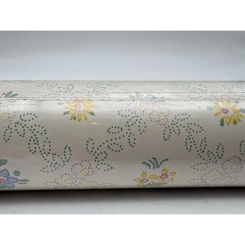 Vintage Rubbermaid Grip Self Adhesive Shelf Liner Floral 3 Yds x 18” NOS